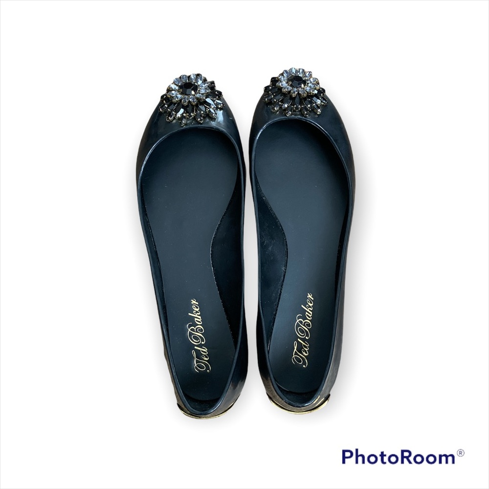Ted Baker Rhinestone plastic flats. - Picture 3 of 4